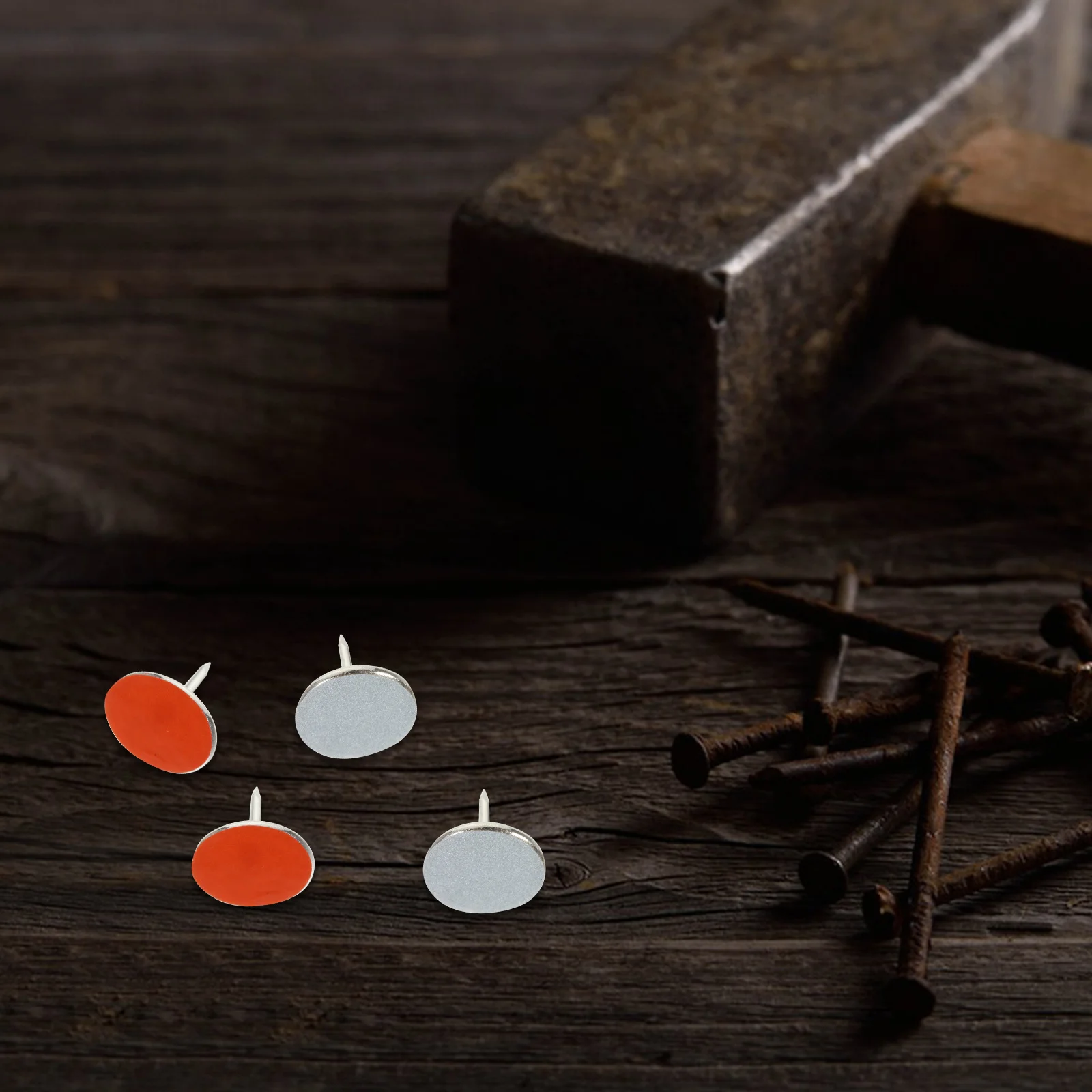 2 صناديق عاكسة تك درب بمناسبة دبوس دبابيس عاكسة معدنية لممر وقوف السيارات تحذير السلامة في الهواء الطلق قوي دائم #2