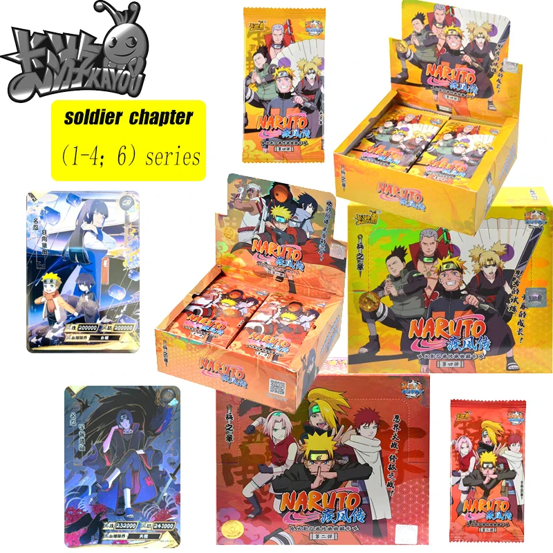 Kayou Naruto Soldier Chapter 1~4; 6 Series Blind Box Uchiha Itachi Uchiha Obito Rare Game Collection Card Christmas Gift Toys