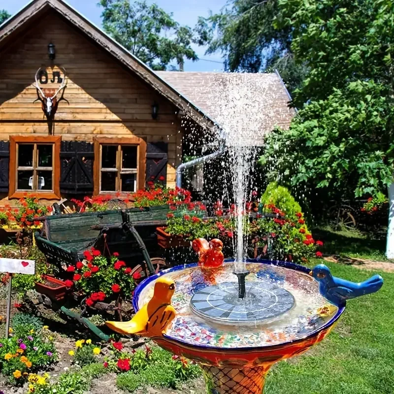 13/16/18cm Solar-Powered Fountain Pump | 8 Nozzle Floating Water Pump for Garden Pools & Bird Baths image 6