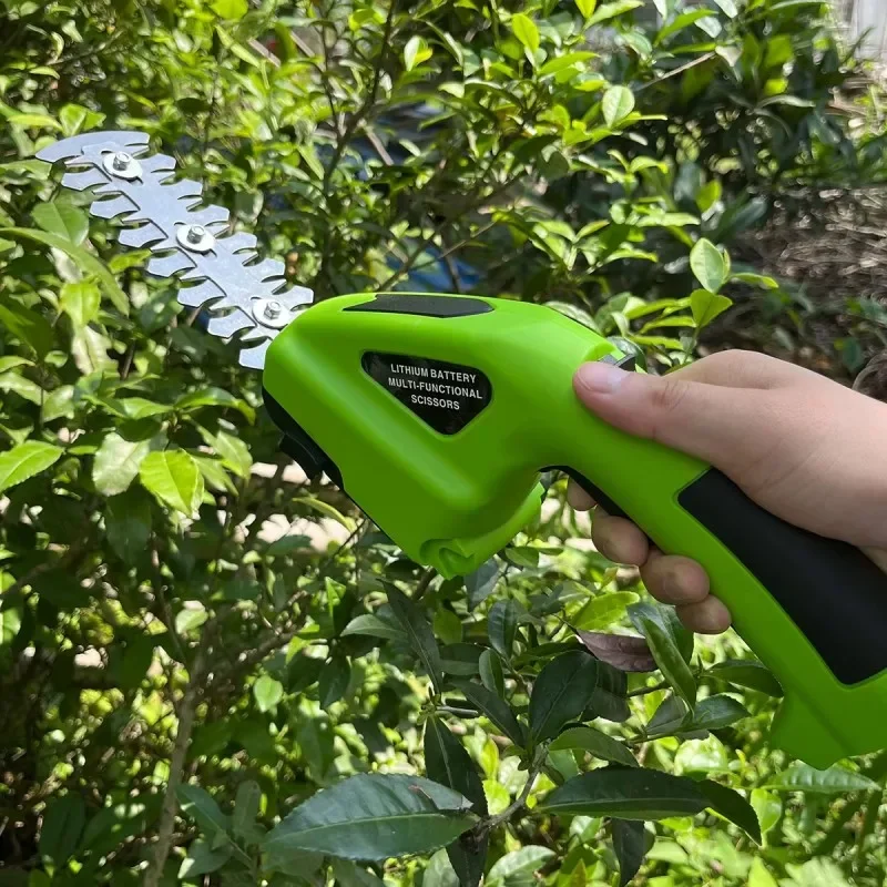 2-In-1-Akku-Schere Und Heckenschere Hand-Held Electric Lawn Shrub Weeder Rechargeable Cordless Electric Hedge Trimmer