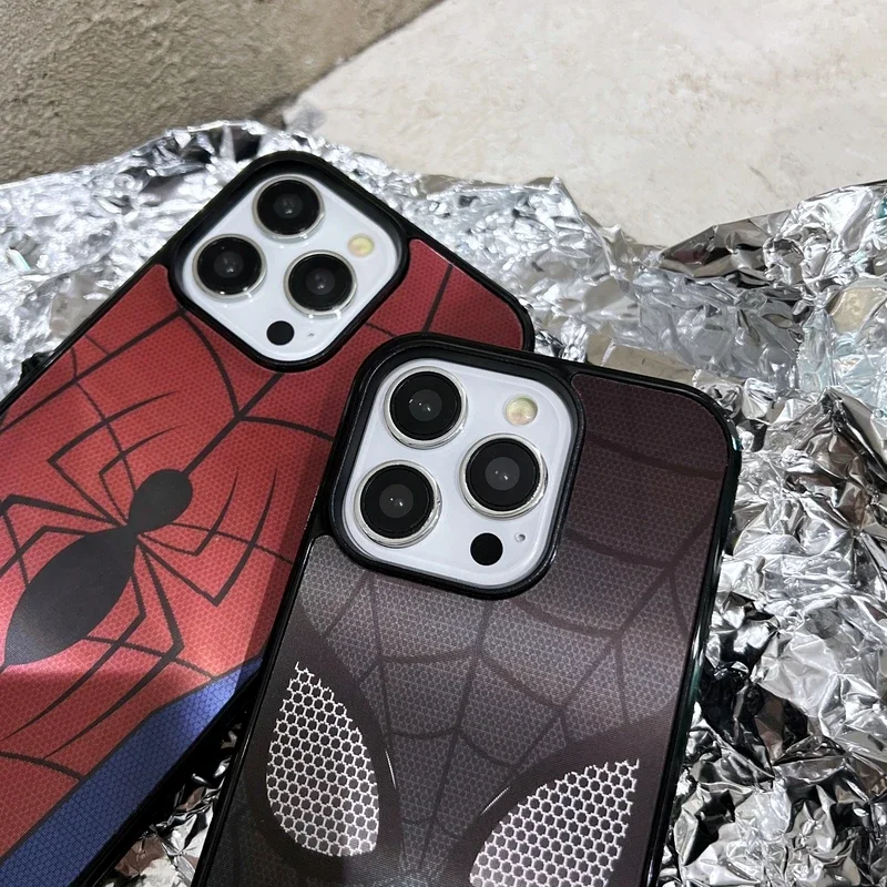 マーベルアベンジャーズスパイダーマン磁気 Magsafe ワイヤレス充電電話ケース iPhone 15 14 13 12 11 プロマックス耐衝撃ハードカバー