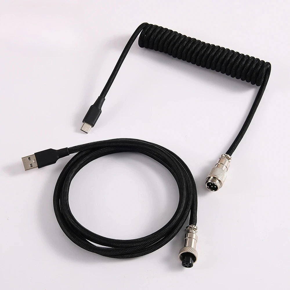 LANO GX12 USB2.0 Aviation Connector Cable Type C Data Power Wire for Mechanical Gaming Keyboard PC Computer Accessories