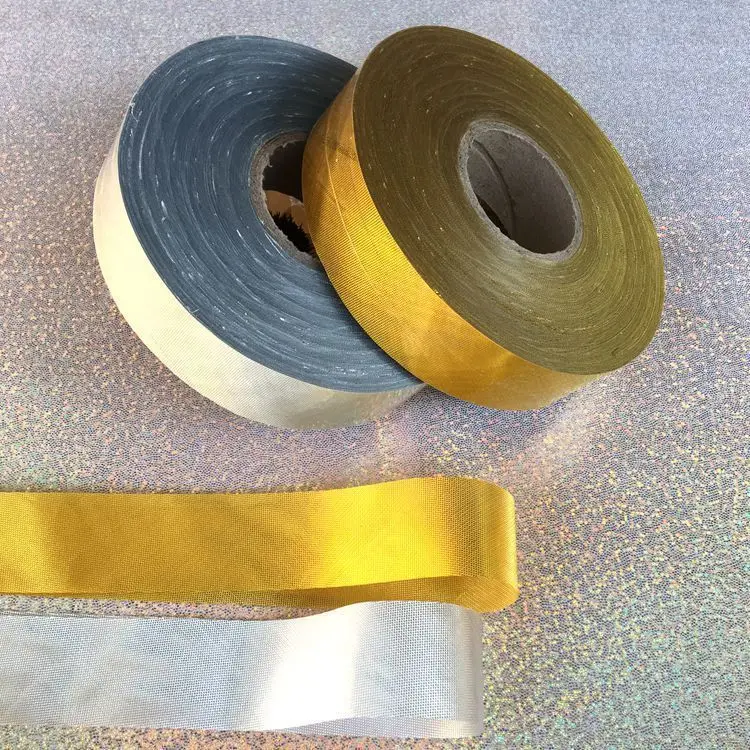 Metallisches Schrägband, 3 cm, 120 Meter, Gold, Silber, Polyester, Saumbindeband für Patchwork, DIY, Bastelzubehör, Nähen – Detail 6