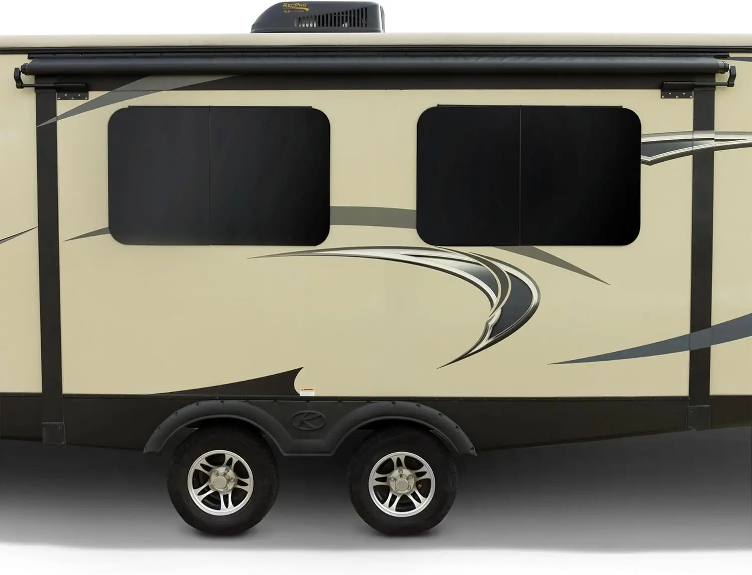 Kit de toldo deslizante para Rv |   Topper de corrediça de Rv |   Moldura e Tecido (10', Preto)