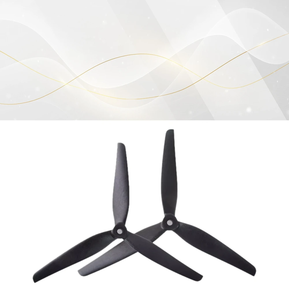 Fashion 7X4.5X3 7inch 3 Blades Propeller Black Carbon Reinforced Nylon Propeller for FPV Drone 7045