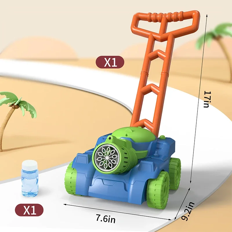 Macchina per bolle a carrello completamente automatica Macchina per soffiare bolle di sapone elettrica per feste in spiaggia all'aperto per regalo di compleanno per bambini