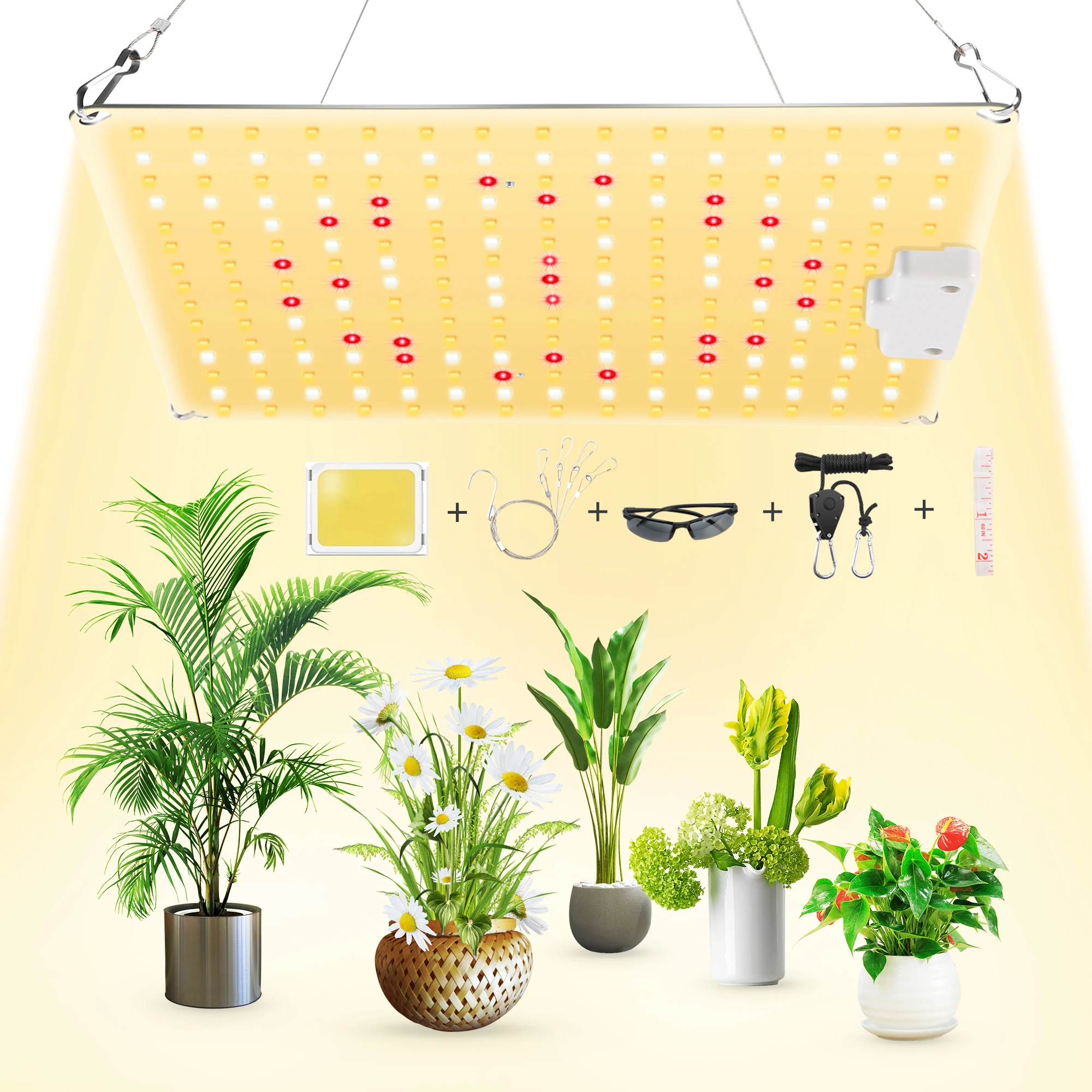 LED Büyütme Lambası 500W 600W 800W 1000W Diyot Tam Spektrum Sessiz Kuantum Panel Sera Çadırı Hidroponik Bitkiler için Kullanılır