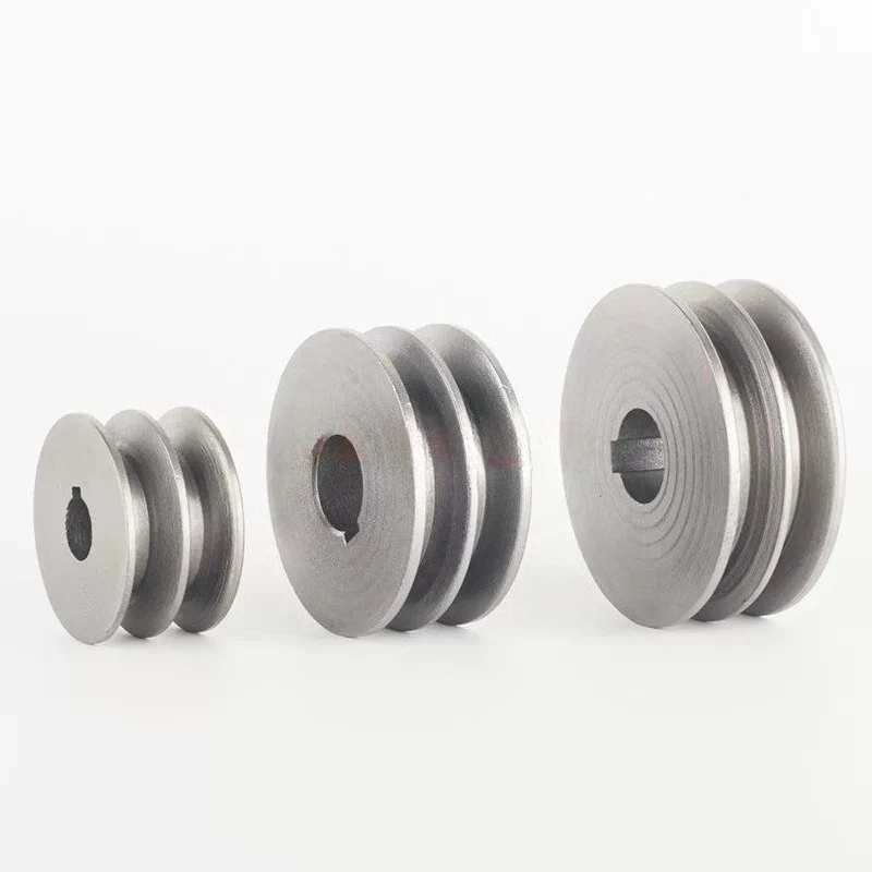 A/B Type V Belt Pulley 2/3 Groove Flat Pulley Replacement Parts For Engine Tiller Cutter 1PC