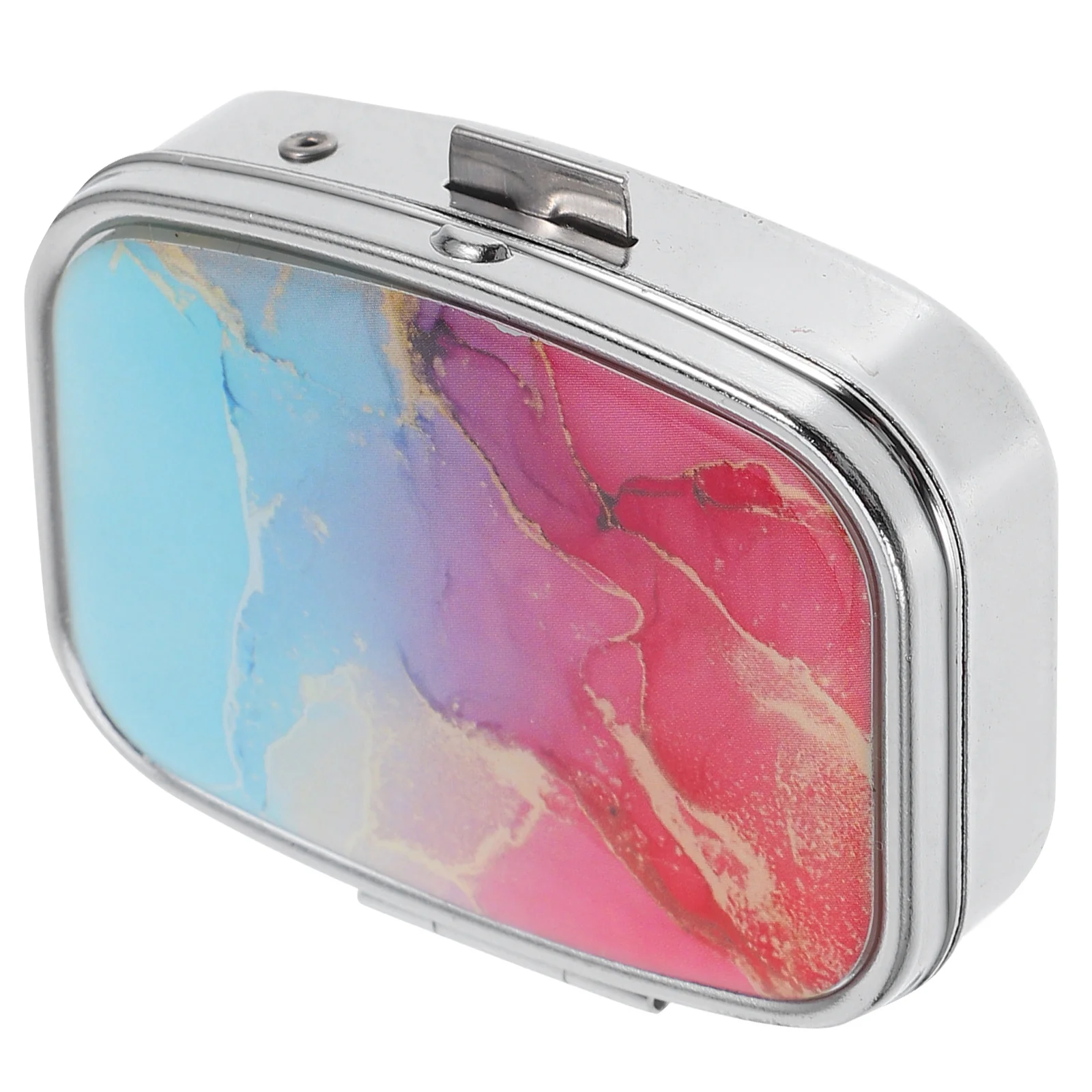 

Portable Pill Box Mirror Compact Lightweight Durable Secure Sealing Travel Daily Cute ganizer Mini Container Small Pocket Size