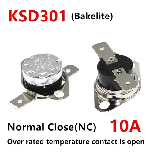 Imagen 2 del producto KSD301 KSD302 40-300 grados cerámico 10A 16A 250V normalmente cerrado interruptor de temperatura abierto Thermostat45C 75C 85C 90C 135C 220C 300C