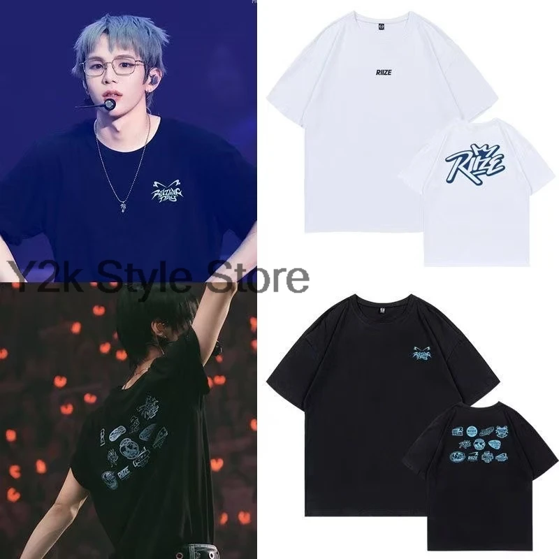 

KPOP RIIZE RIIZING DAY Concert Same Cotton T-shirt Summer Short Sleeve Tee Tops T Shirt Women Men Fashion Letter Print Clothes