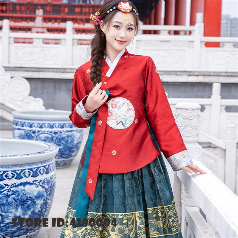 Korean Traditional Hanbok Dress Retro Court Style Korean Dress Yanji Travel Wedding Stage Performance Suits Photography Clothing