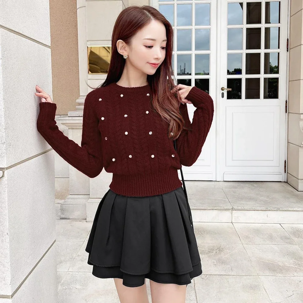 Japanese Style Mini Skirts for Women Mine Mass-Produced Sweet Black Skirt Culottes Autumn Summer Ruffled Pleated Short Skirt