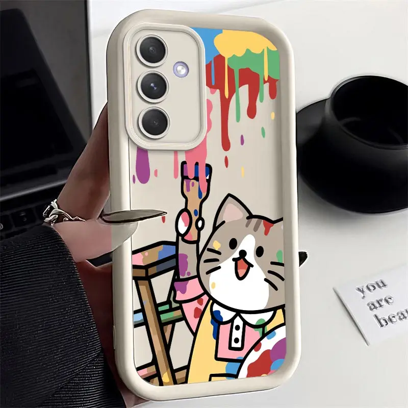 A35 Little Painter New Sky Eye Phone Case For Samsung A35 A34 A25 A24 A23 A22 A21S A15 A33 A32 A30 A03S A14 A13 A05S A04 Cover