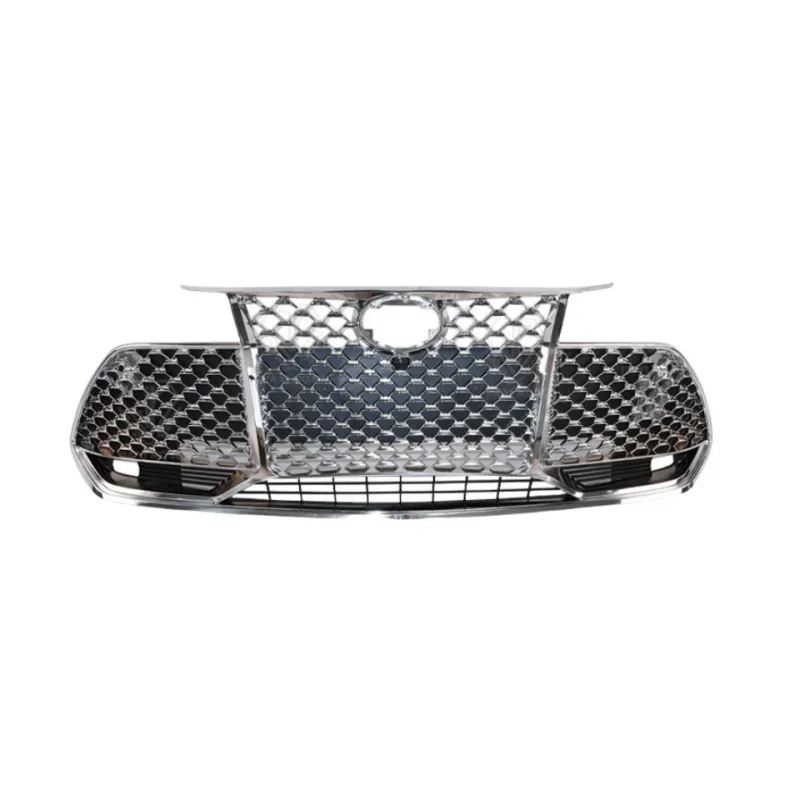 Front Bumper Black Racing Central Honeycomb Grille Silver Upgrade TRD Style For Avalon 2019 2020 2021 2022 Car Accessories