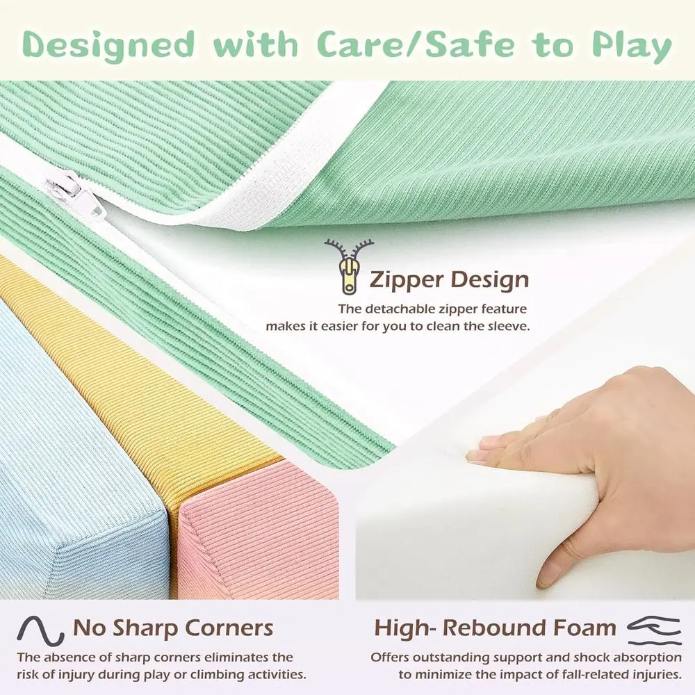 5-Piece Toddler Indoor Foam Climbing Set with Ball Pit (Balls Not Included)