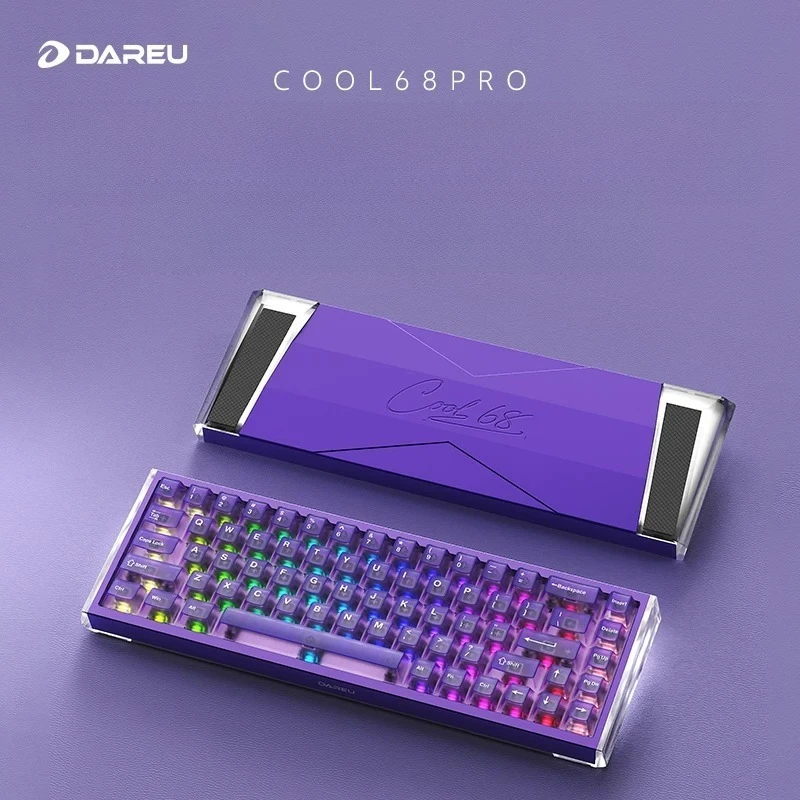 

Магнитная проводная клавиатура COOL68PRO с настраиваемой алюминиевой рамкой, игровая клавиатура для киберспорта, эргономичная, 8K, с горячей заменой переключателей, RGB, Gasket-структура