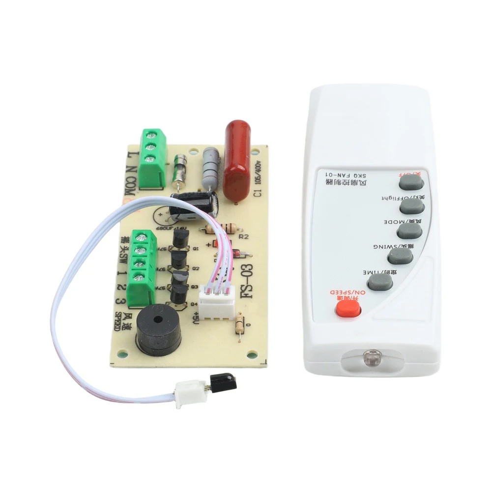 Replacement Fan Pcb Fan Remote Control Board Adjustable Timer Function High Medium Low Wind Automatic Shut-off Feature As Shown