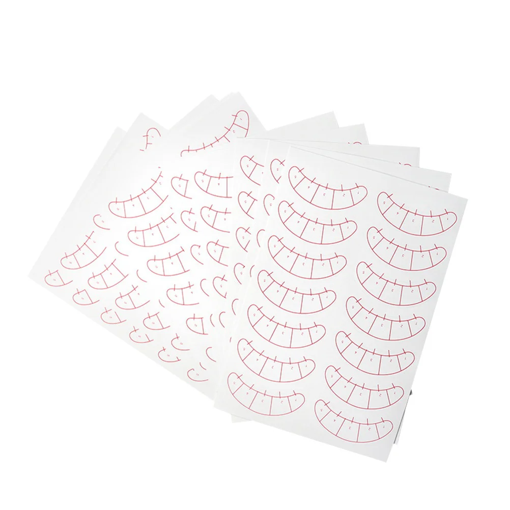 10 Sheets Beauty Eyelash Sticker 5-point Positioning Paper Patches Eyelashes Under Eye Pads Eyelash Extension Eyelash Practice