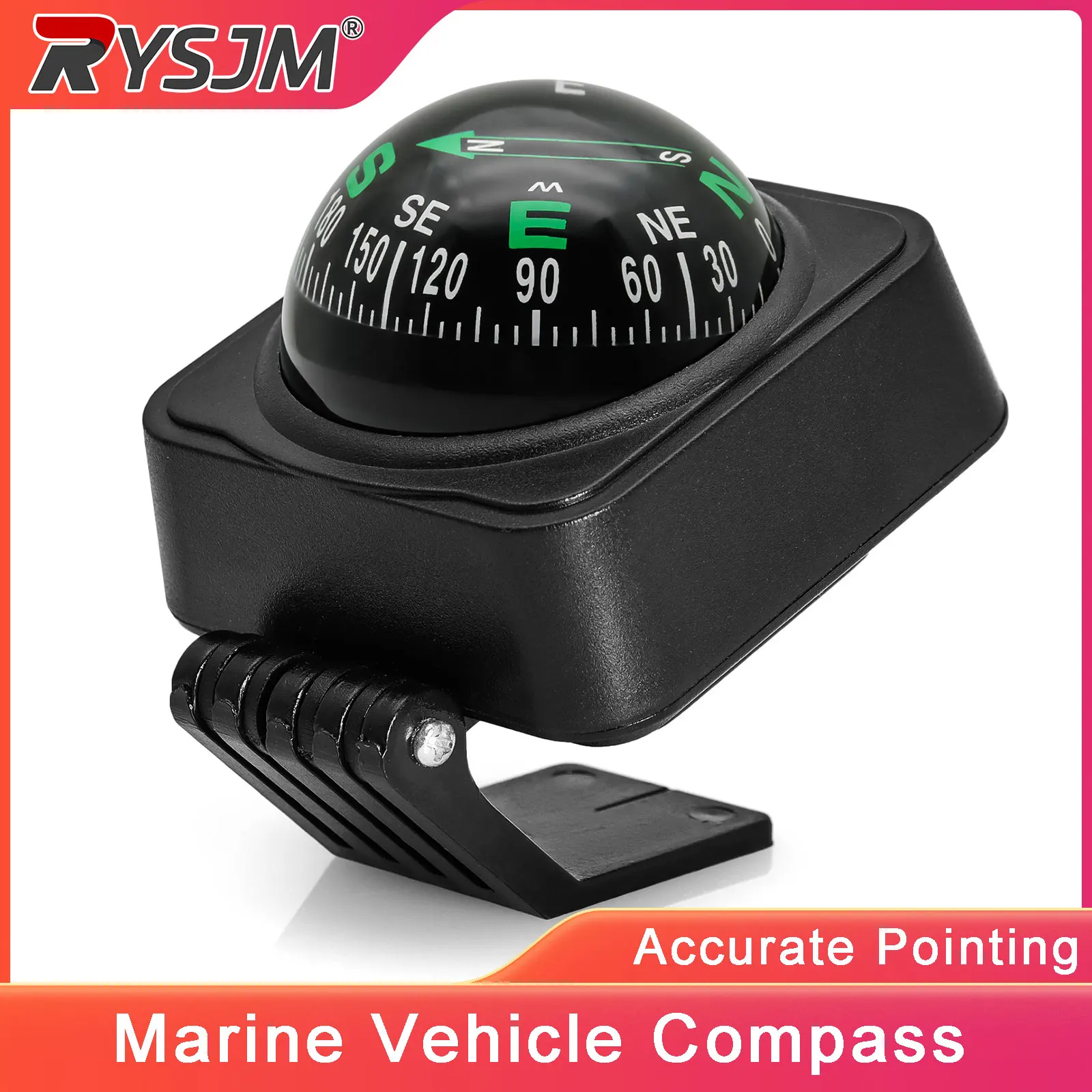 Auto Vehicle Navigating Car Compass Accurate Pointing Compass New Outdoor Navigation Dashboard Ball Shaped Compass Car Accessori
