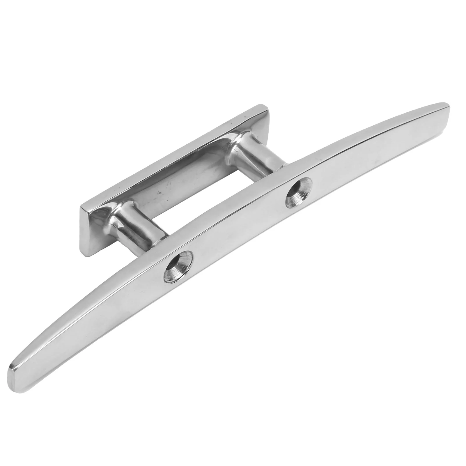 10in Low Flat Dock Cleat 2 Hole Deck Rope Holder OEM Tie Down 316 Stainless Steel Accessory for Boat Yacht Part