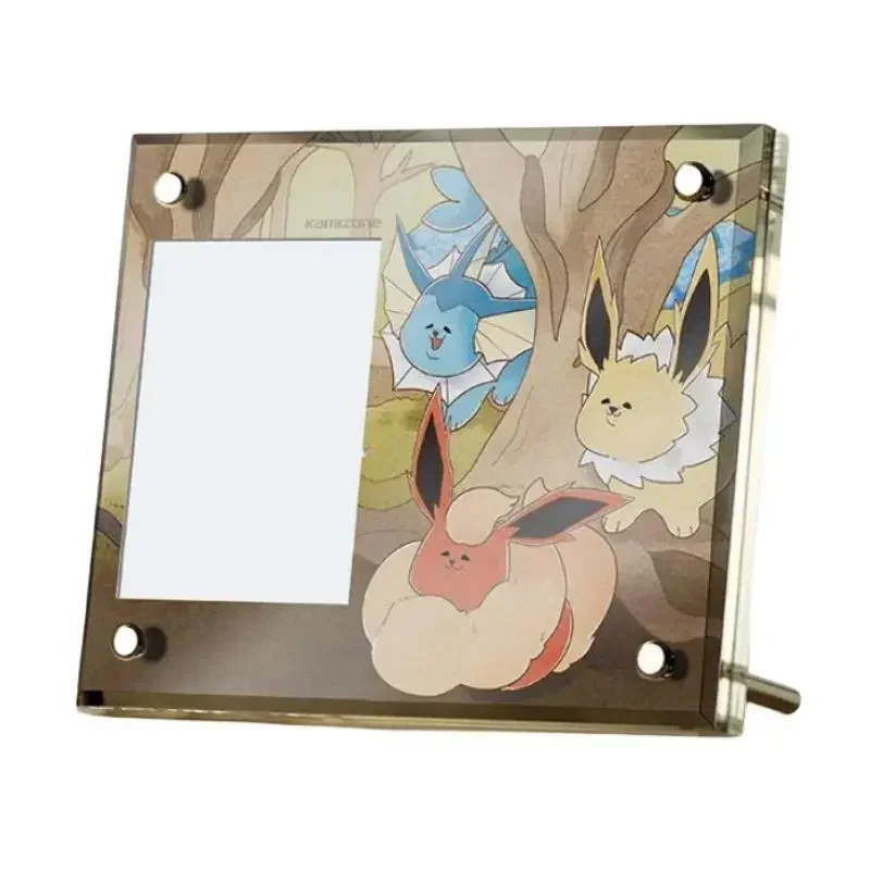 Self Made Pokemon Eevee Acrylic Brick Shield Photo Display Box Anime Game Characters Classic Series Collection Card Child Gifts