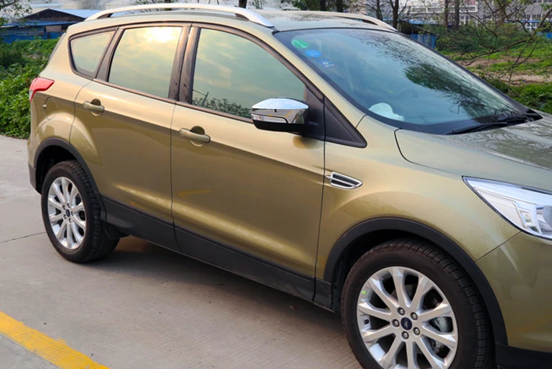 For Ford Kuga Escape 2013-2019 Chrome Side Rearview Mirror Cover Protective Cap Accessories view 2