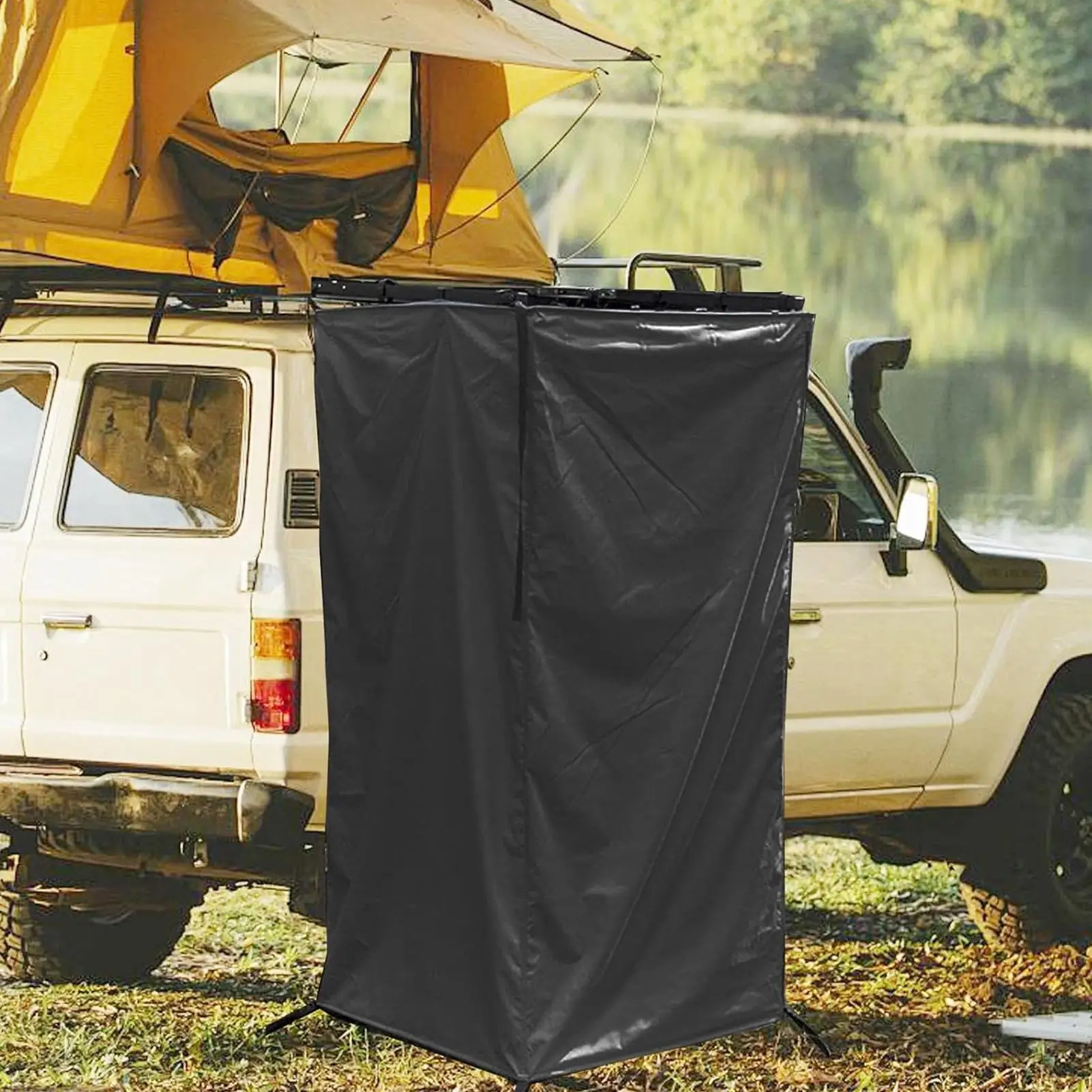

Shower Tent Portable Waterproof Shower Awning Camping Privacy Shelters for Road Changing Restroom Outhouse Pool Hiking Backyard
