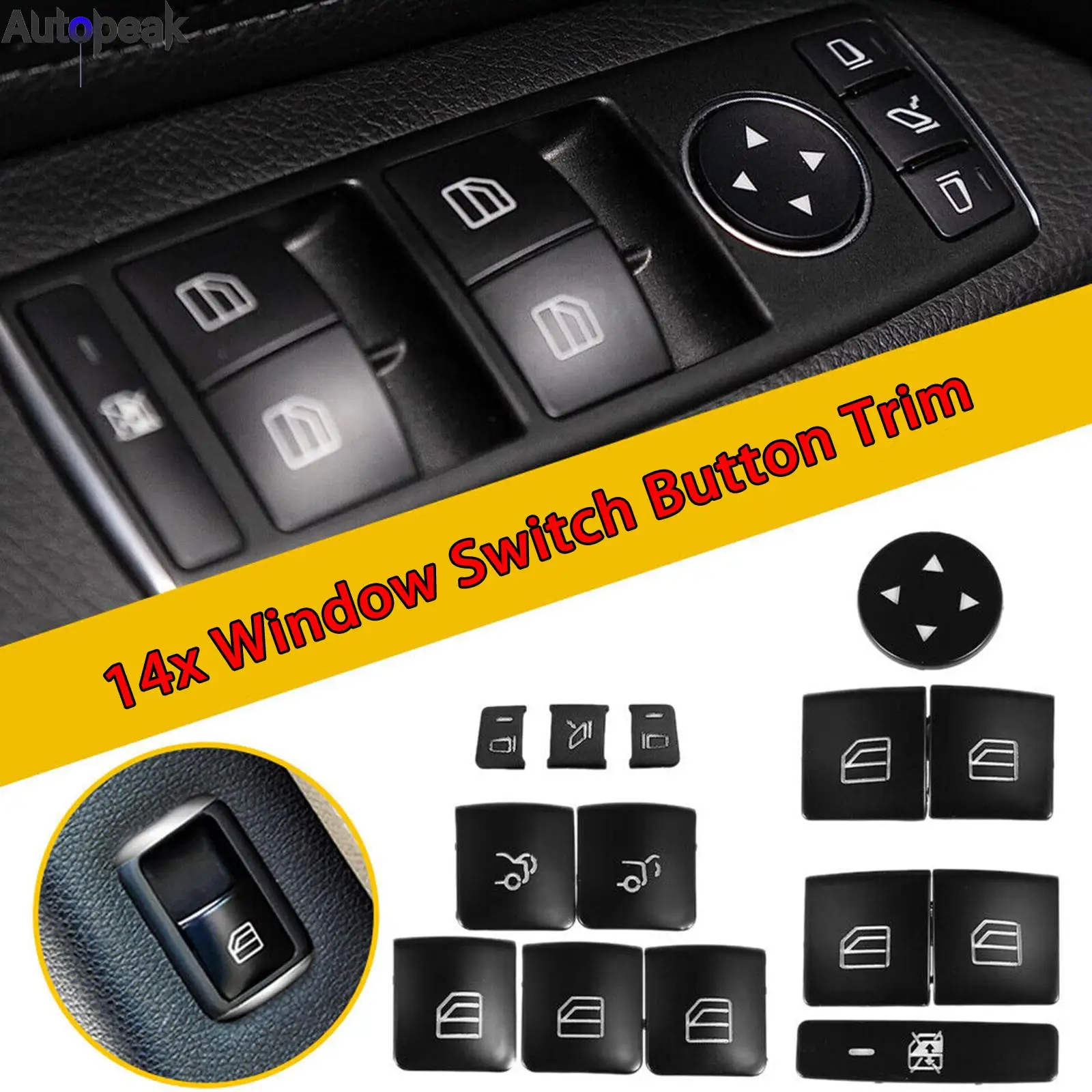 For Mercedes Benz CLA 180 200 GLA 180 200 2013 2014 2015 2016 2017 2018 2019 14x Car Parts Window Switch Button Repair Stickers For Mercedes Benz CLA 180 200 GLA 180 200 2013 2014 2015 2016 2017 2018 2019 14x Car Parts Window Switch Button Repair Stickers
