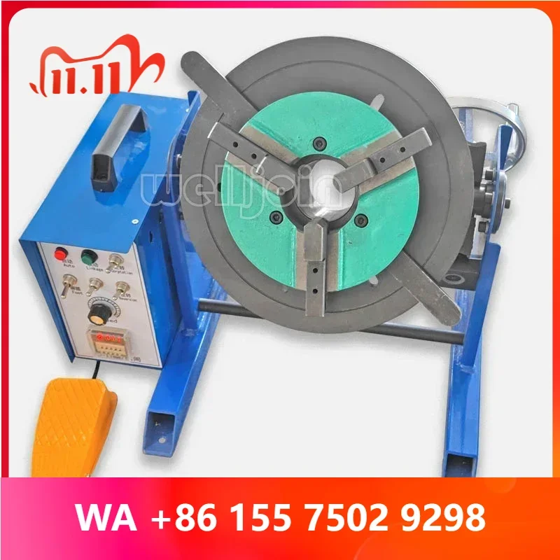 30 KG Welding Positioner Turn, 200 MM Chuck Rotary Welding with Foot Switch
