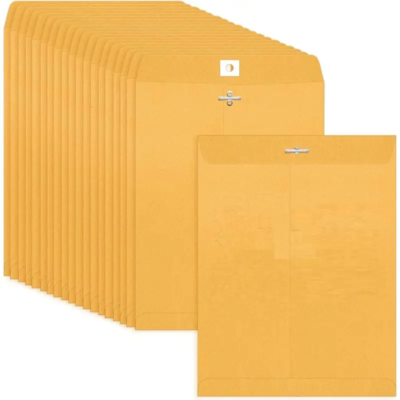AC57-Clasp Envelopes 50 Count-9X12 Inch Kraft Envelopes With Clasp Closure - For Home,Office,Business,Legal Or School