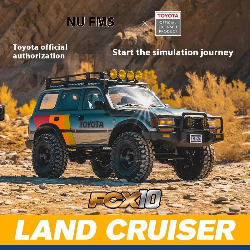 Fms 1:10 Fcx Toyota Lc80 vehículo de cruce de simulación con Control remoto de alta y baja velocidad, coche de escalada todoterreno, modelo de juguete para regalo