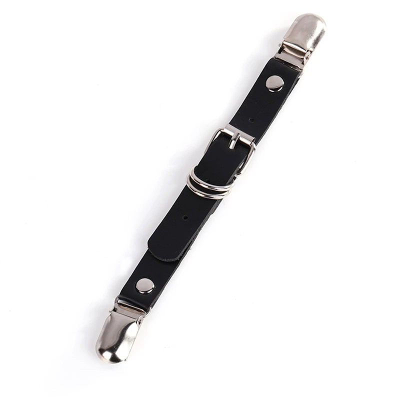 Q39C 1Pc Vrouwen Tweekoppige Eendenbek Kousenband Clip Faux Lederen Riem Lingerie Dij Been Lus Sexy jarretel Riem Voor