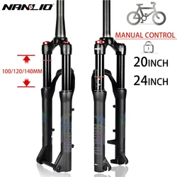 Nanlio Student MTB Fork 20/24 inch magnesium aluminum alloy shoulder control mountain bike riding shock fork cycling accessories