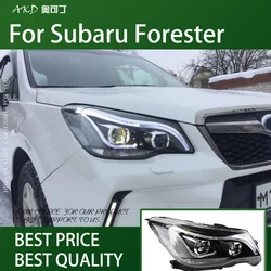 Car For SUBARU Forester 2013-2018 Headlights DRL Day Running Light LED Bi Xenon Bulb Fog Lights Forester Car Accessory Head Lamp