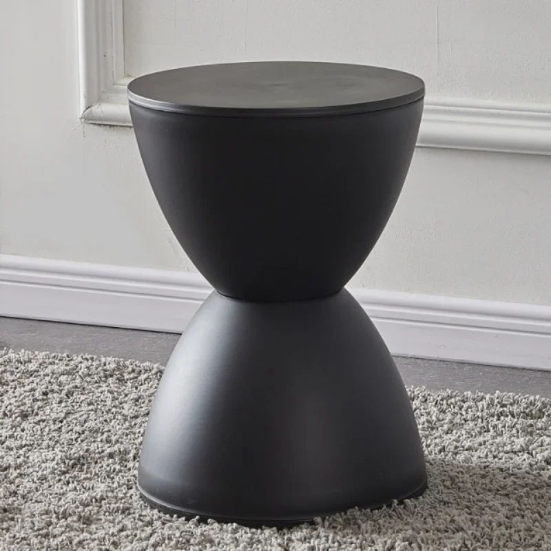 

Simple Stools Living Room Round Modern Casual Thickened Plastics Household Hourglass LowStool Creative Shoe Stool