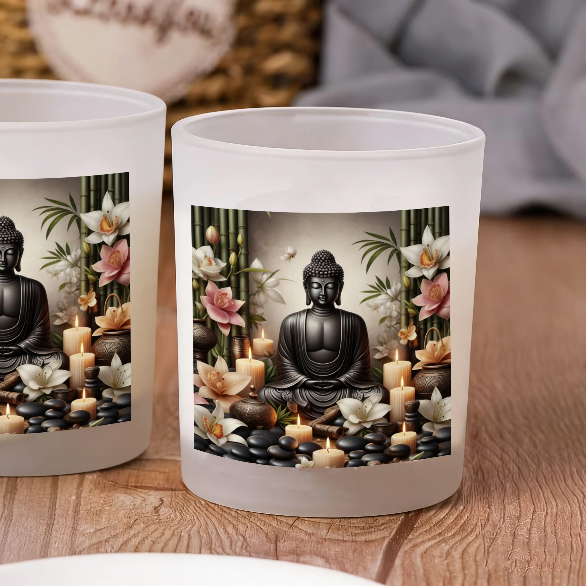 Estatua de dividad de estilo chino, vela perfumada esmerilada de buena suerte, 200g/7 onzas, vela perfumada de cera de soja esmerilada a mano, 1 ud.