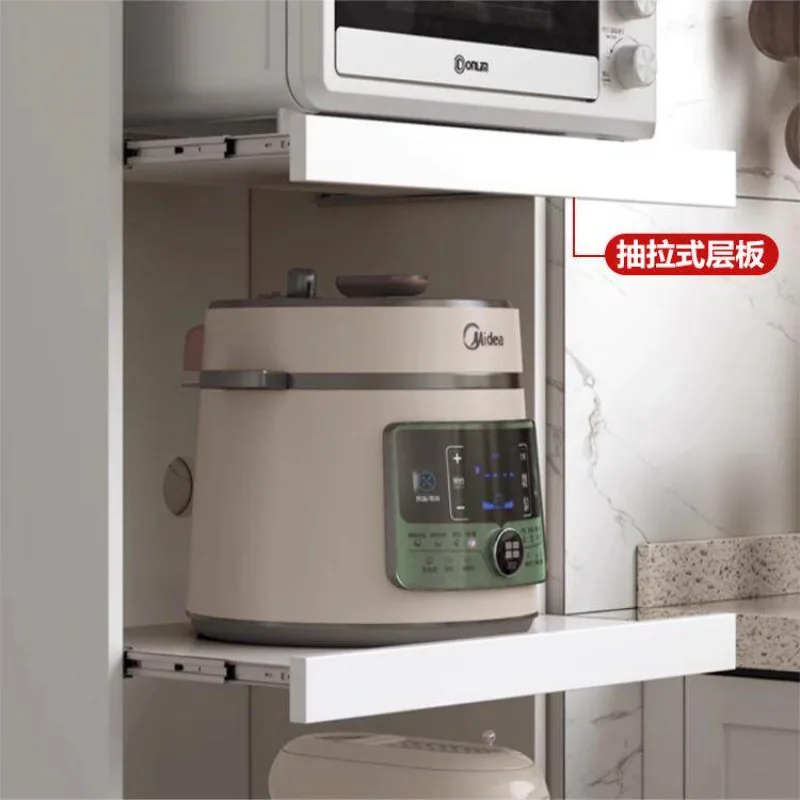 Kitchen Locker 60cm Solid Wood Floor Pull-out Multi-layer Side Cabinet Small Appliances Oven Microwave Storage