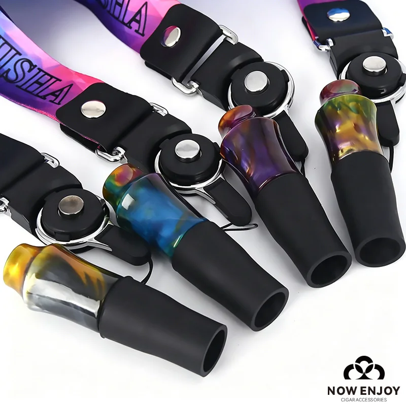 Hot Selling Hookah Shisha Mouthpieces Silicon resin Hang Rope Strap Mouth Tips For Sheesha Chicha Narguile Shisha Accessories