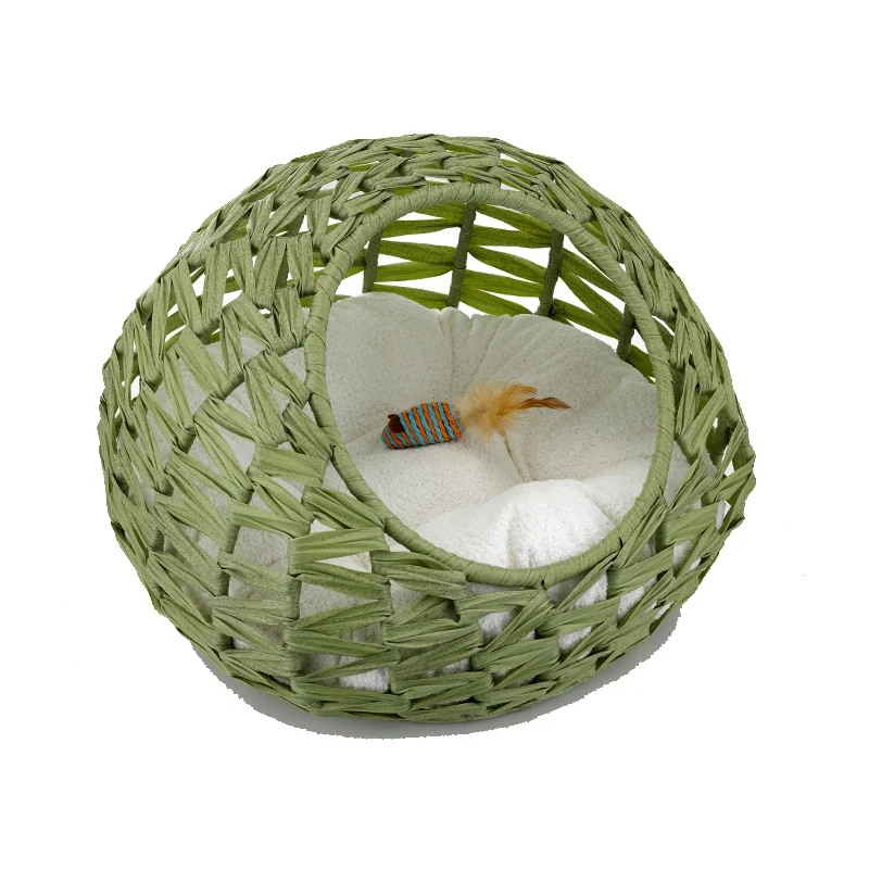 * Natural Round Handwoven Indoor Pet House Pet Bed Garden Sofa