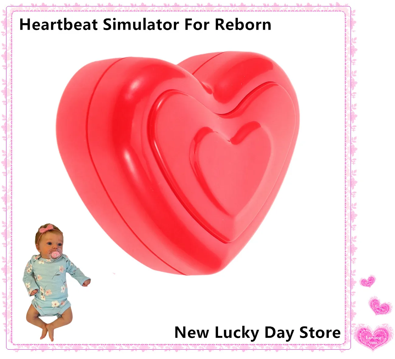 Heartbeat Simulator For Reborn Doll Newborn Baby Doll with Lifelike Heartbeat Accompany Children To Relieve Loneliness Baby Gift