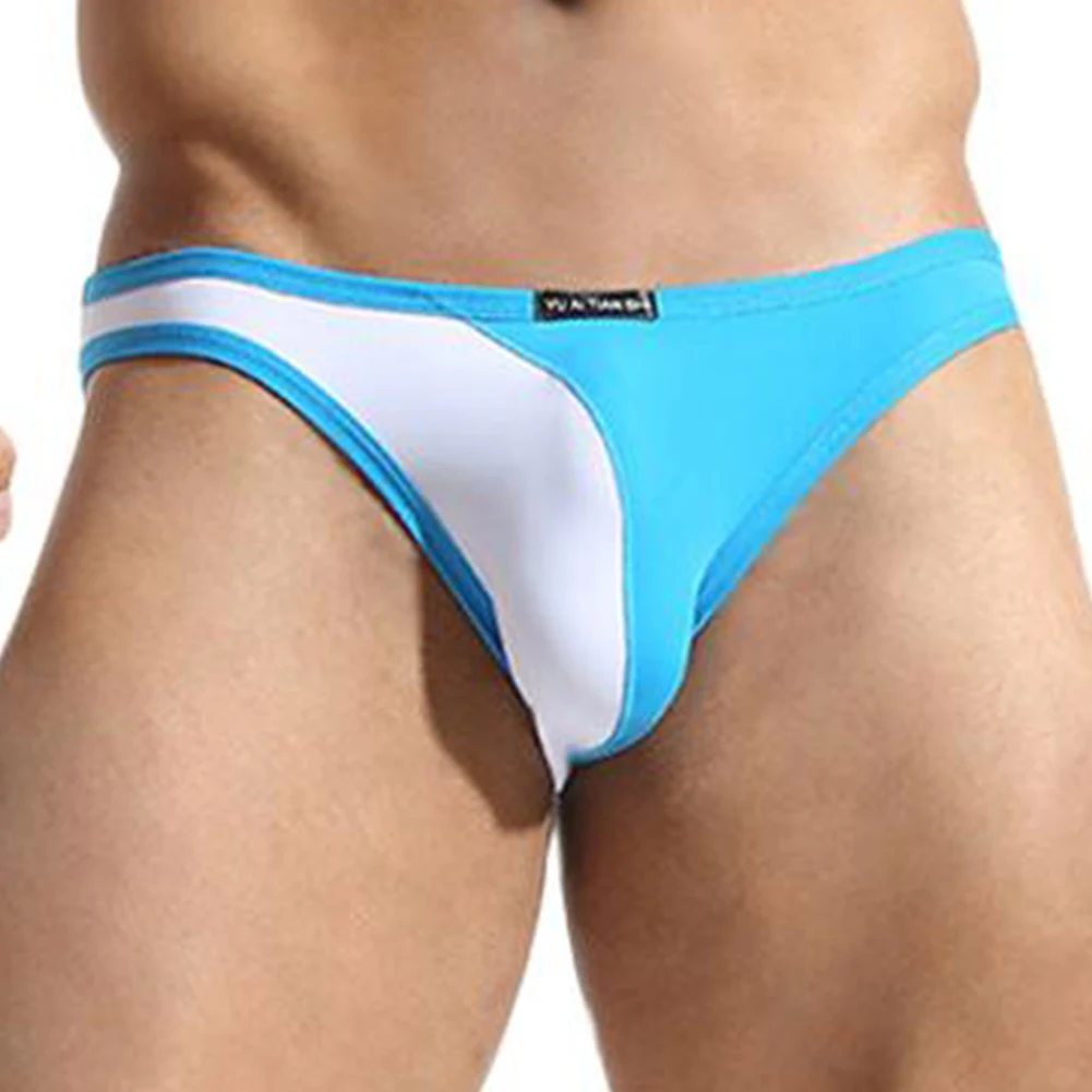 Men Color Matching Lingerie Thin Soft Breathable Gay Sissy Pouch Underwear For Hot Man Underpants Summer Men's Panties Brief