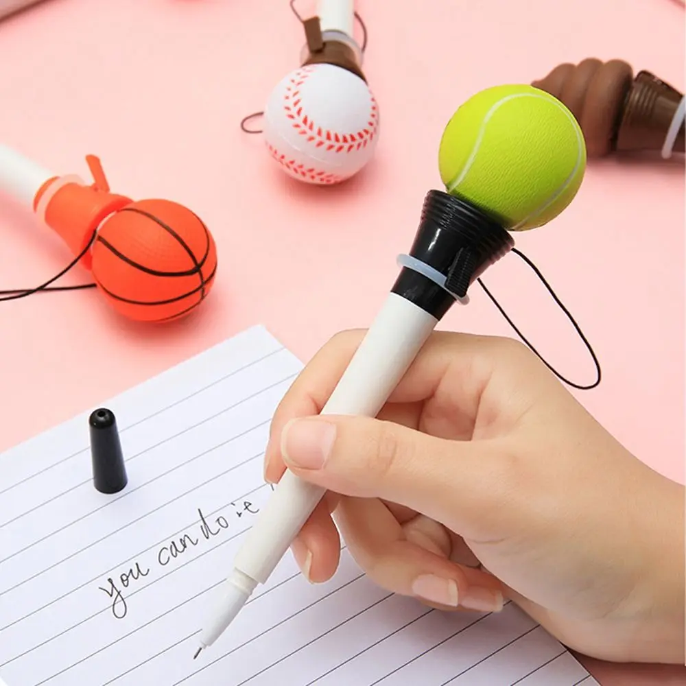 Gifts Baseball Soccer Basketball Writing Pen 0.5mm Funny Gel Pens Bounce Decompression Pen Gaming Ballpoint Pens Signing Pens