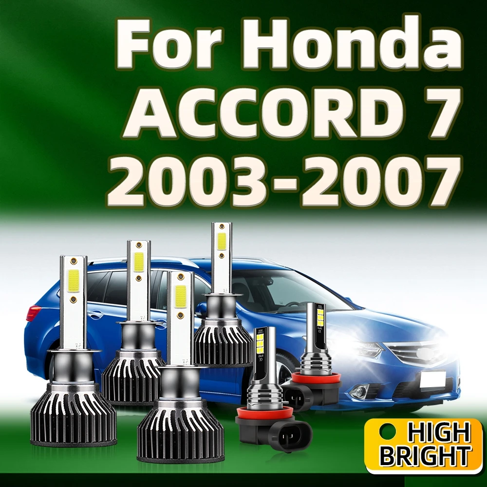 

30000LM 6Pcs Car Headlight H1 LED Bulb H11 Fog Lights Kit 6000K White For Honda ACCORD 7 2003 2004 2005 2006 2007