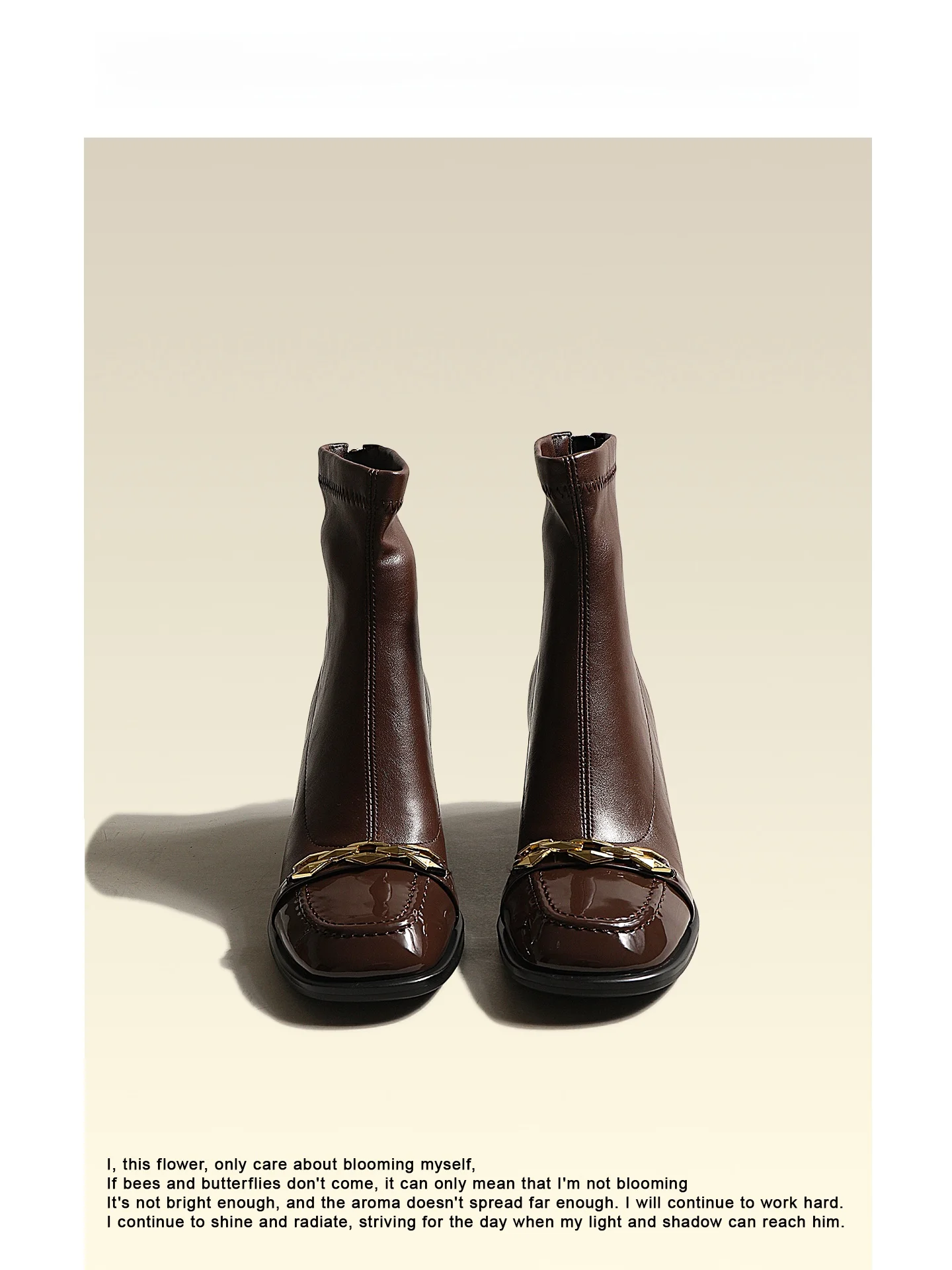 

Charles And Clinkard Luxury Thick High Heel Leather Boots Women's Slim Single Shoes Fashionable Western Boot round Toe Zipper...