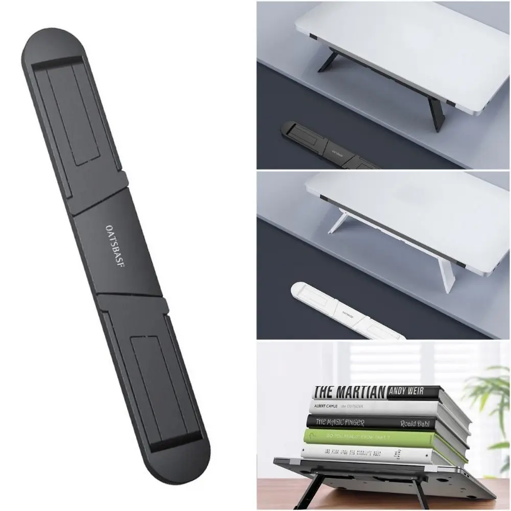 Foldable Laptop Radiator Stand Self-adhesive Plastic Keyboard Riser Lightweight Desktop Raise Notebook Lift Holder Office