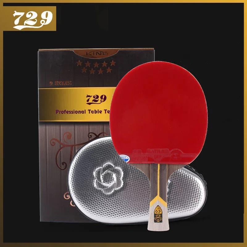 

2024 729 Friendship King Table Tennis Racket 6/7/8/9 Stars 7Plys Wood and Carbon High Sticky Pips-in Rubber Ping Pong Paddle Bat