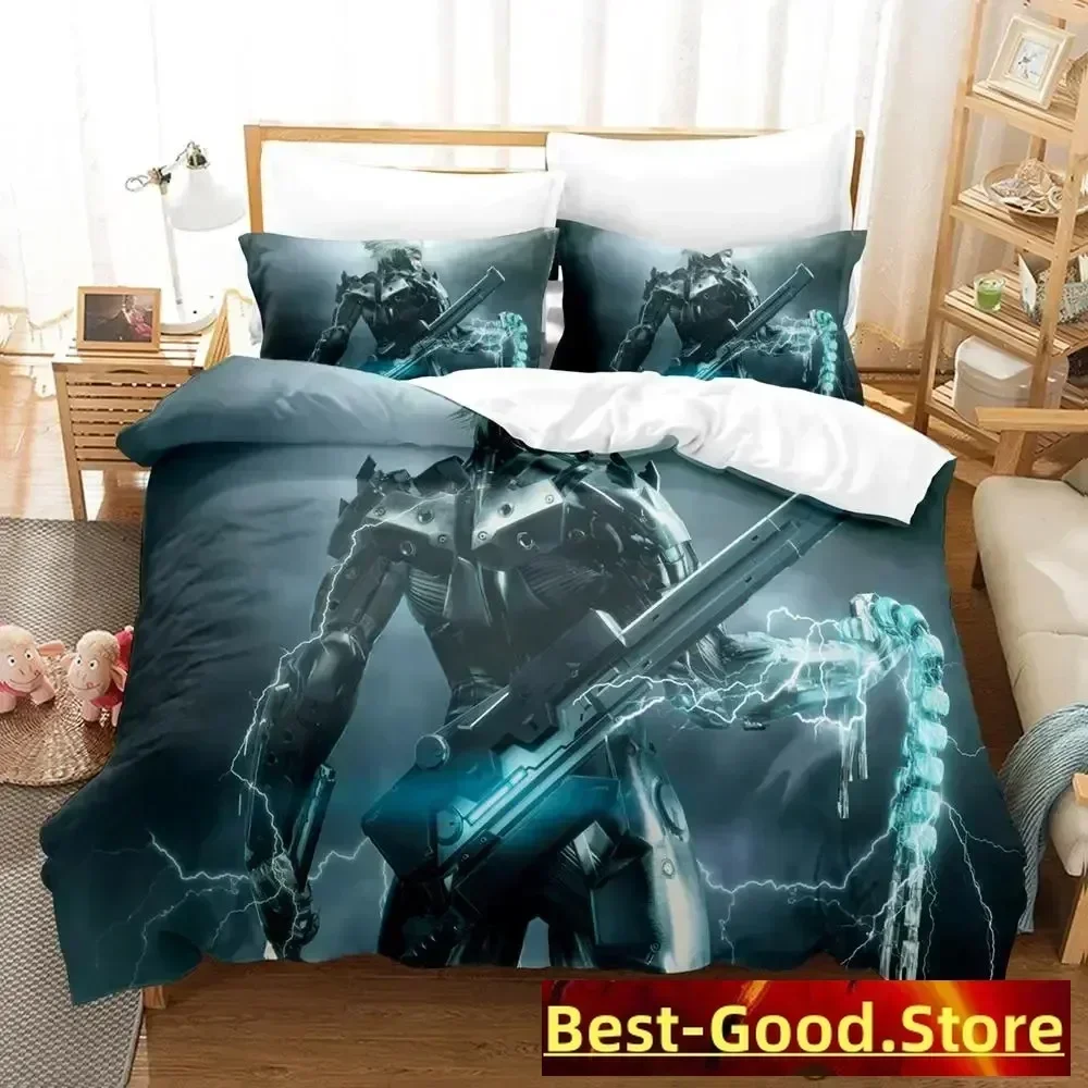 

2023 Game Metal Gear Rising Revengeance Bedding Set Duvet Cover Sheet Printed Pillowcase Full Queen King Size Comforter Bedroom