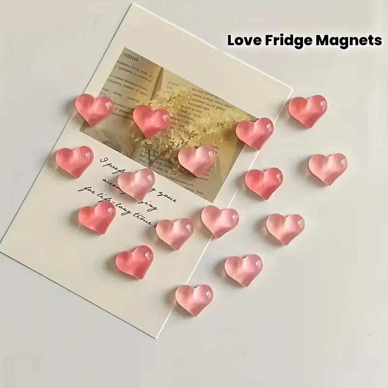 5 Stück/10 Stück herzförmige Kühlschrankmagnete, Küchendekoration, Heimdekoration, Festivalgeschenke, Party, Valentinstagsdekoration