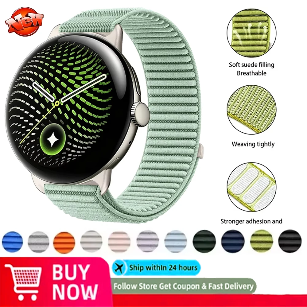 Nylon Loop Band For Google Pixel Watch 5/4 41mm 45mm Sport Comfortable Wave Bracelet For Google Pixel Watch 3/2 Belt Accessories